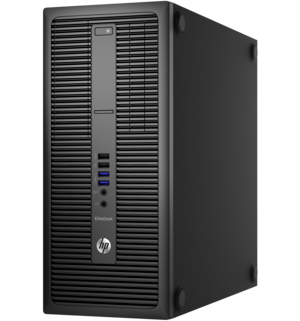  Front view of HP EliteDesk 800 G2 desktop, angled slightly left  